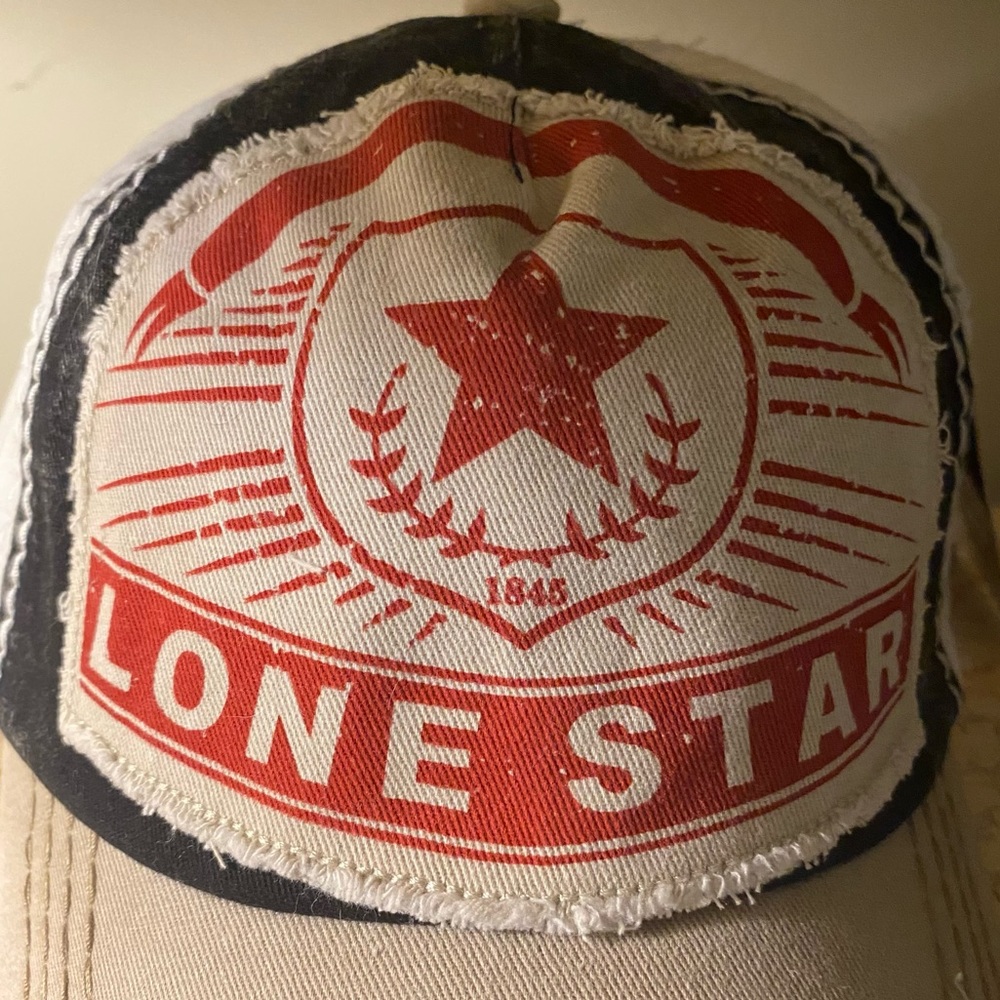 Lone Star “1845” Distressed Baseball Cap Hat Mesh Back - Picture 3 of 12